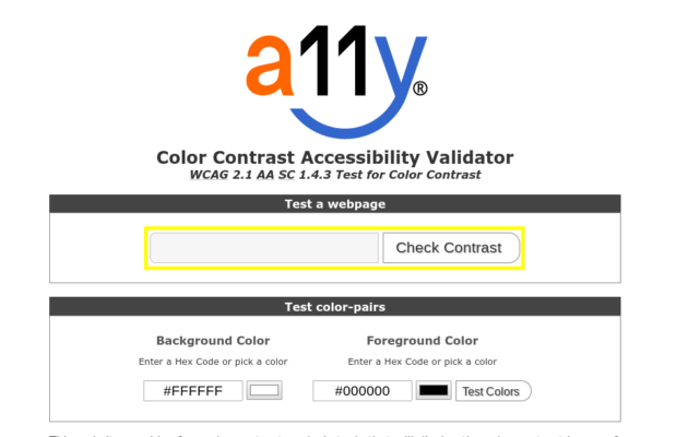 A11Y Color Tester