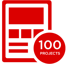 100 projects completed